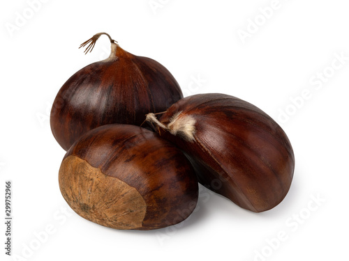 chestnuts on a white background