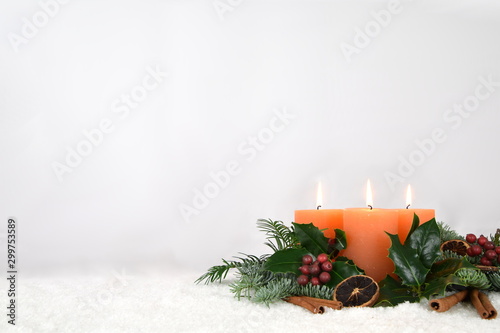 warm candlelight for advent and christmas