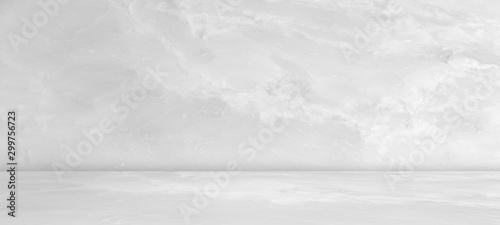 Fotografie, Obraz White marble flooring for interior decoration, used as studio background wall to display your products