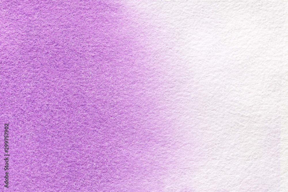Abstract art background light purple and white colors. Watercolor painting on canvas.