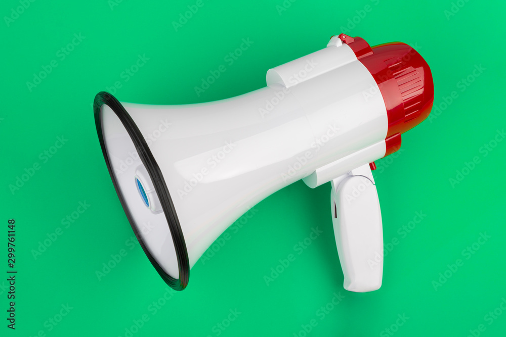 Fototapeta premium Red and white megaphone