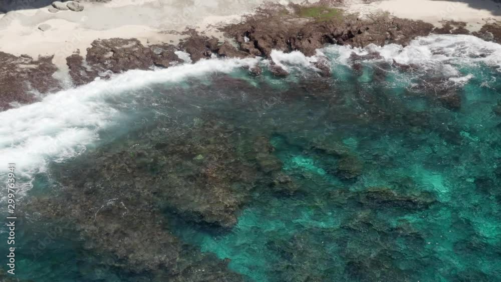 Tropical coral reef and crystal clear seawater Tropical coral reef and crystal clear seawater
