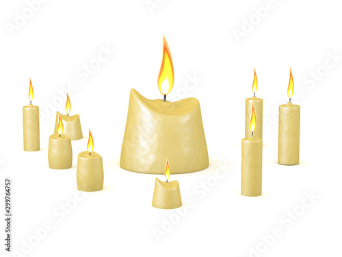 3D Arranged candles