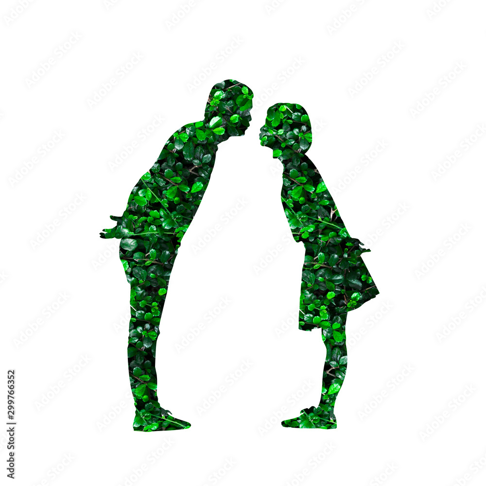 eco concept: Leaf shaped man eco concept: Leaf shaped man