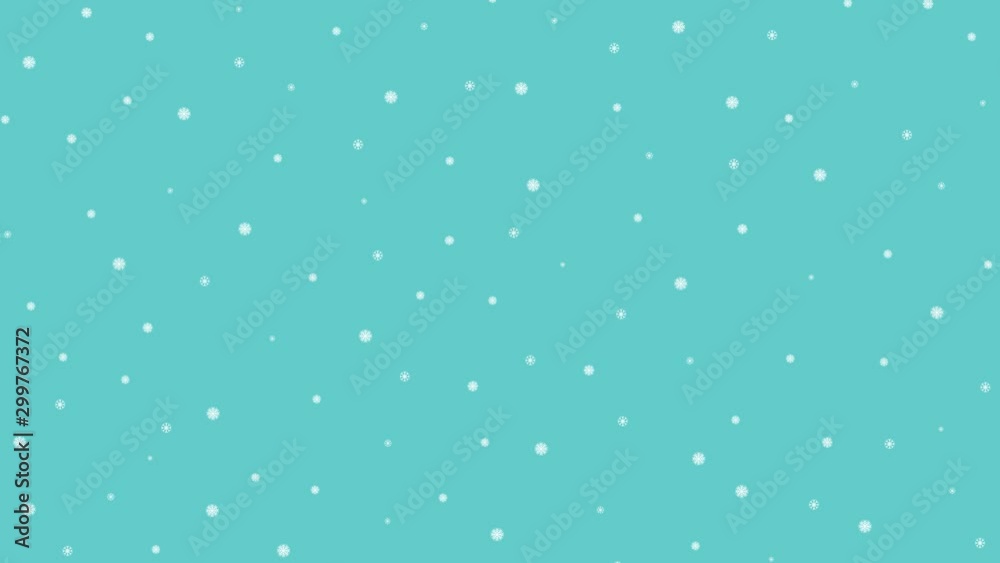 Christmas motion background. Snowfall with white snow flakes on blue background. Looped video. Christmas motion background. Snowfall with white snow flakes on blue background. Looped video.