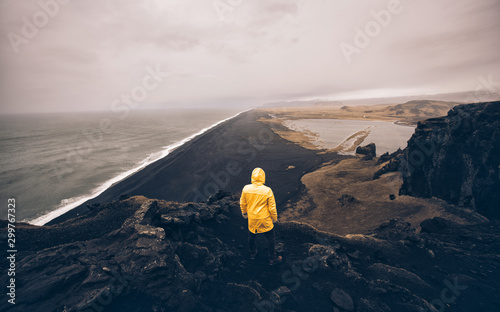 Explorer on the icelandic tour, traveling across iceland discovering natural destinations