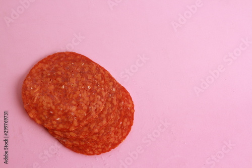slices of chorizo from Pamplona