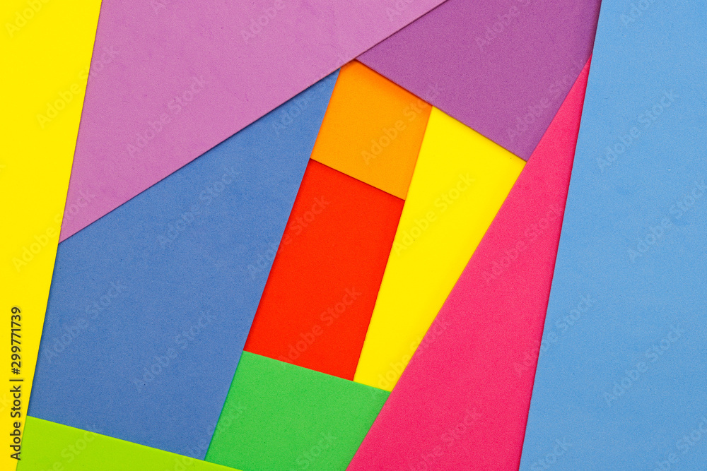 Obraz premium Abstract textured background of colorful craft foam board in the Pride LGBT rainbow colors