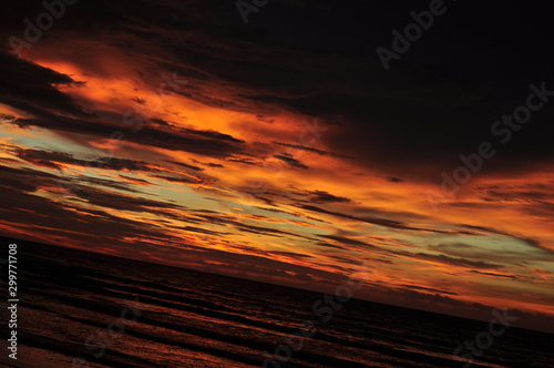 Miri  Sarawak   Malaysia - October 7  2019  The beautiful beaches of Luak Bay and Tanjung Lubang during Sunset at Miri  Sarawak