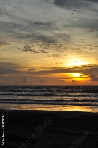 Miri  Sarawak   Malaysia - October 7  2019  The beautiful beaches of Luak Bay and Tanjung Lubang during Sunset at Miri  Sarawak