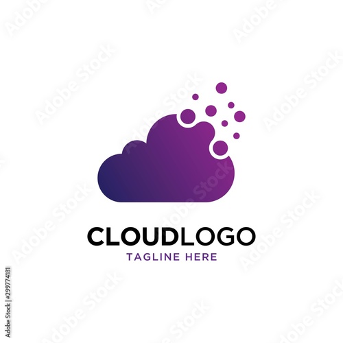 Creative cloud logo design vector template.modern cloud symbol