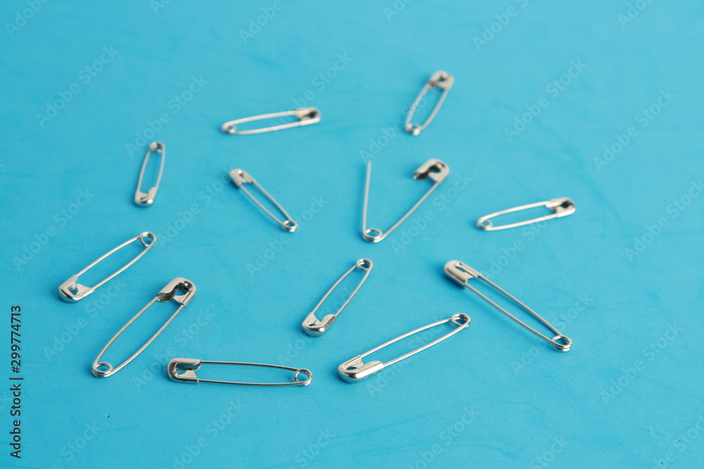 sewing pin on colorful background sewing pin on colorful background