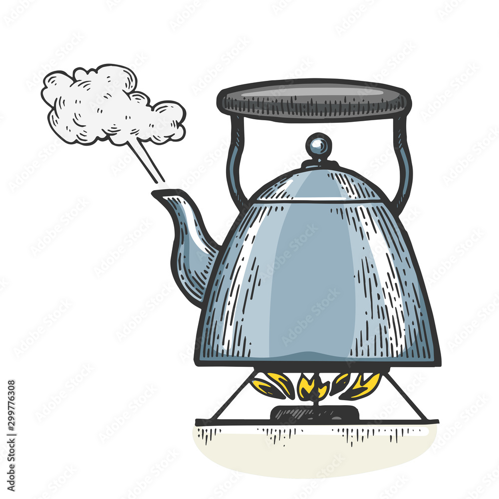 Black and White Kettle Clip Art - Black and White Kettle Image
