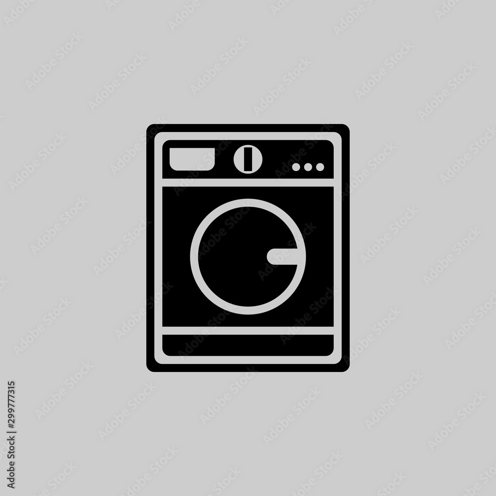 Vector washing machine icon - Vector Vector washing machine icon - Vector