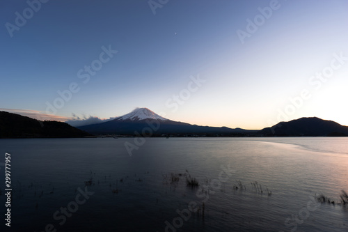 Kawaguchiko view of Fuji volcano mountain