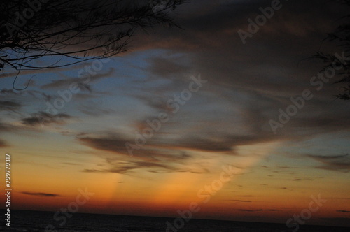 Miri, Sarawak / Malaysia - October 7, 2019: The beautiful beaches of Luak Bay and Tanjung Lubang during Sunset at Miri, Sarawak photo