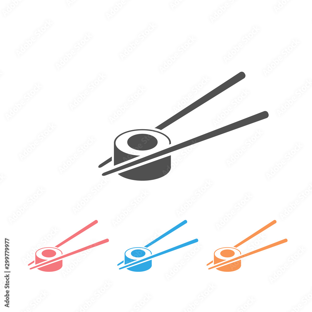 Sushi icon set, sushi flat style vector illustration Sushi icon set, sushi flat style vector illustration