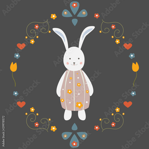 Cute Bunny Character for cards, t-shirts, Easter themes, etc.