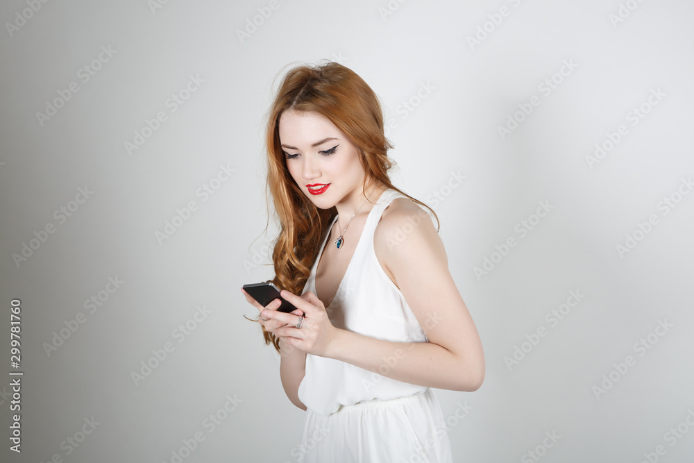 Beautiful girl with red hair