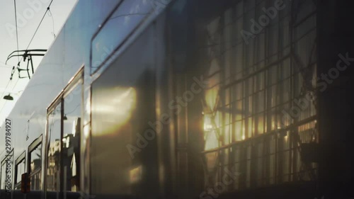 Train approaching to a station Istanbul