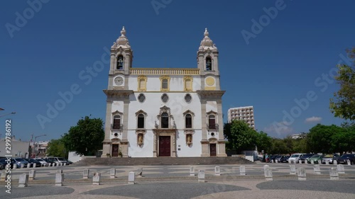 Plaza de Carmo in the center of the Portuguese city of Faro.