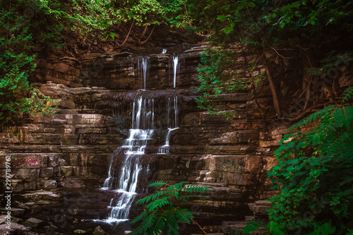 Long Exposure Shot of Princess Louise Falls in Ottawa, Ontario Canada in Summer