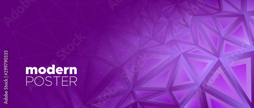 Gradient Landing Page. Vector Polygon Background. 