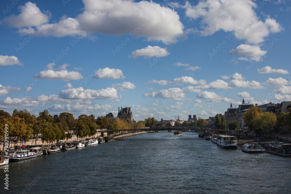 View of the river in paris france