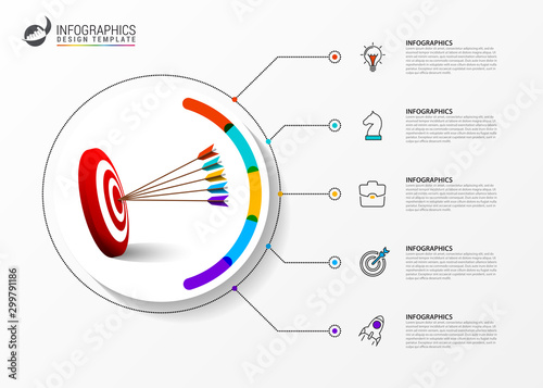 Infographic design template. Creative concept with 5 steps
