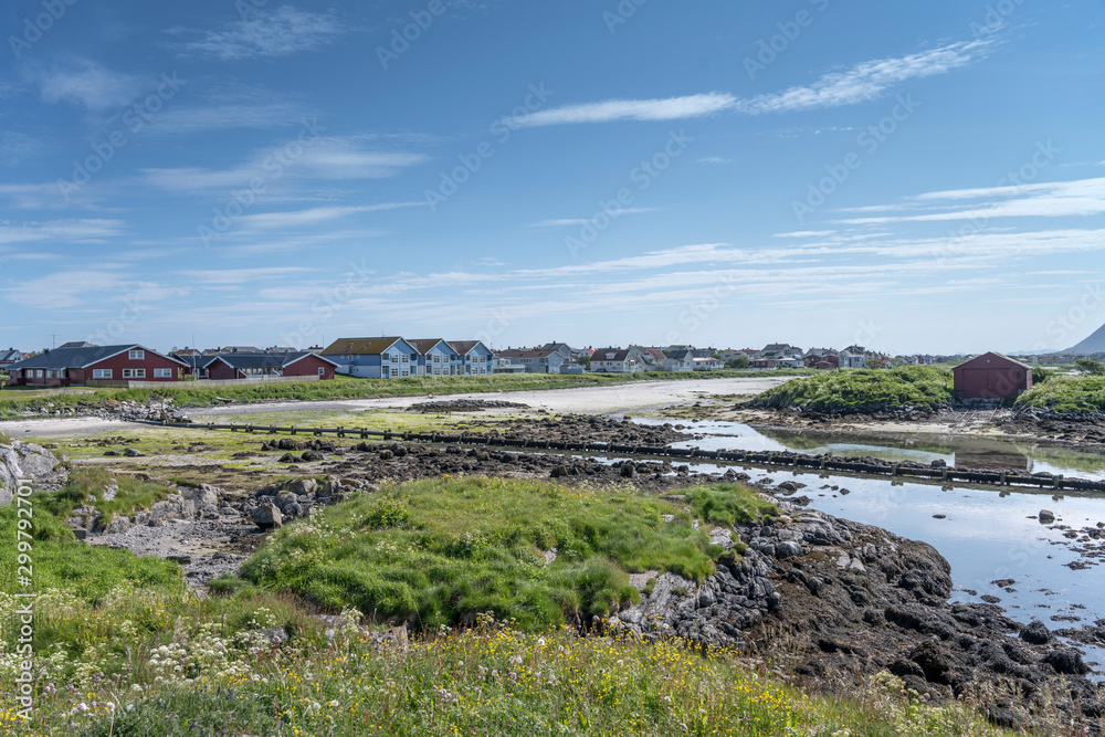 western waterfront cityscape at Andenes, Norway