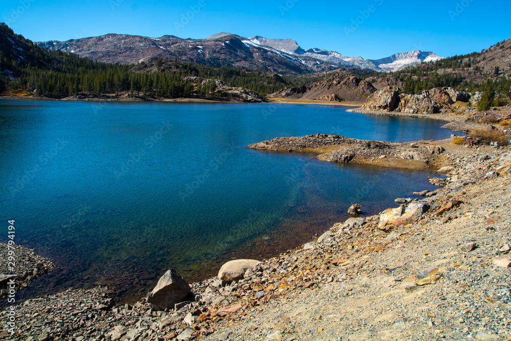 Beautiful Ellery Lake. Near the entry to Yosemite Park