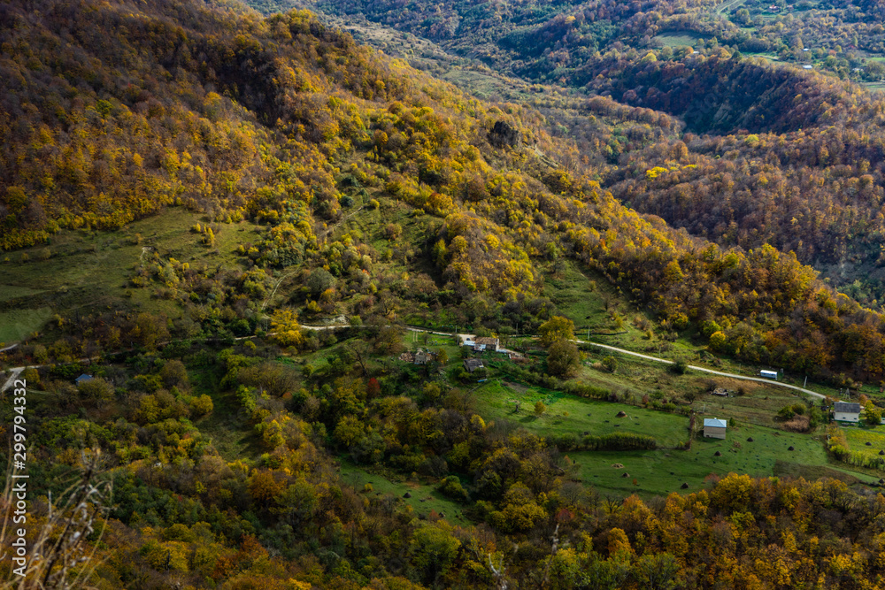 Autumnal travel landscape