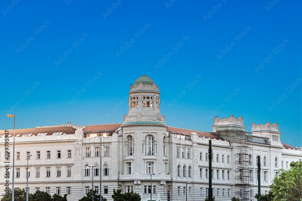 historic building in the first disrtict of vienna with blue sky