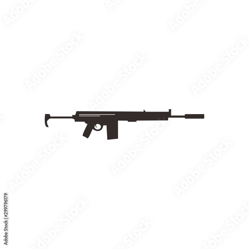 assault rifle with scope