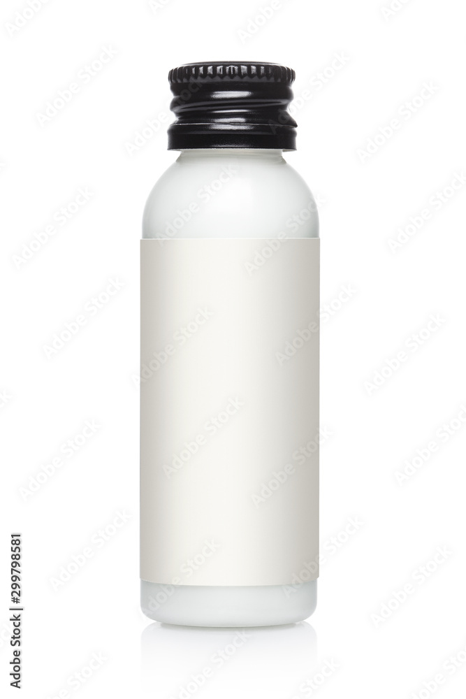 Small white bottle, isolated on white background Small white bottle, isolated on white background