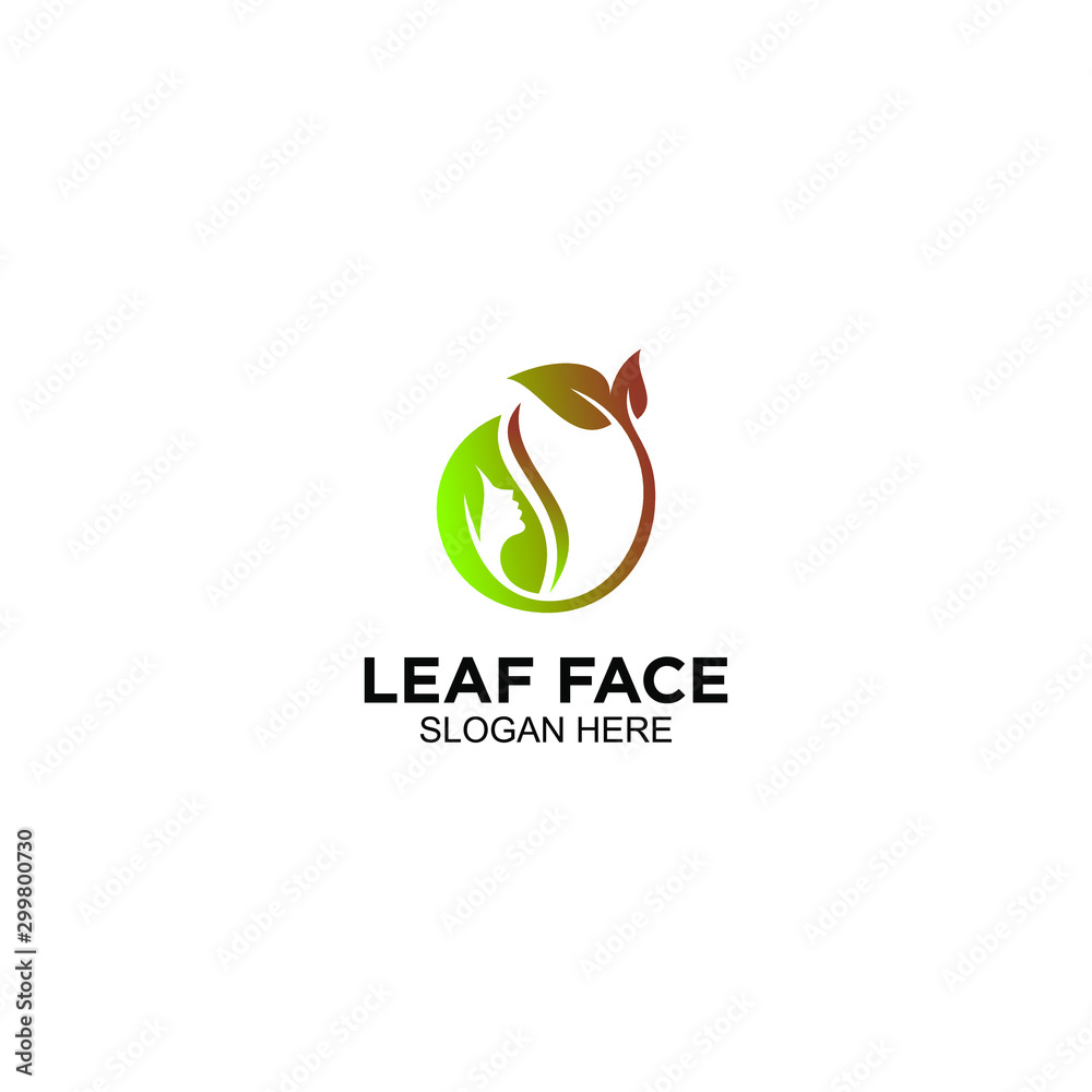 Obraz premium natural human leaf logo templates