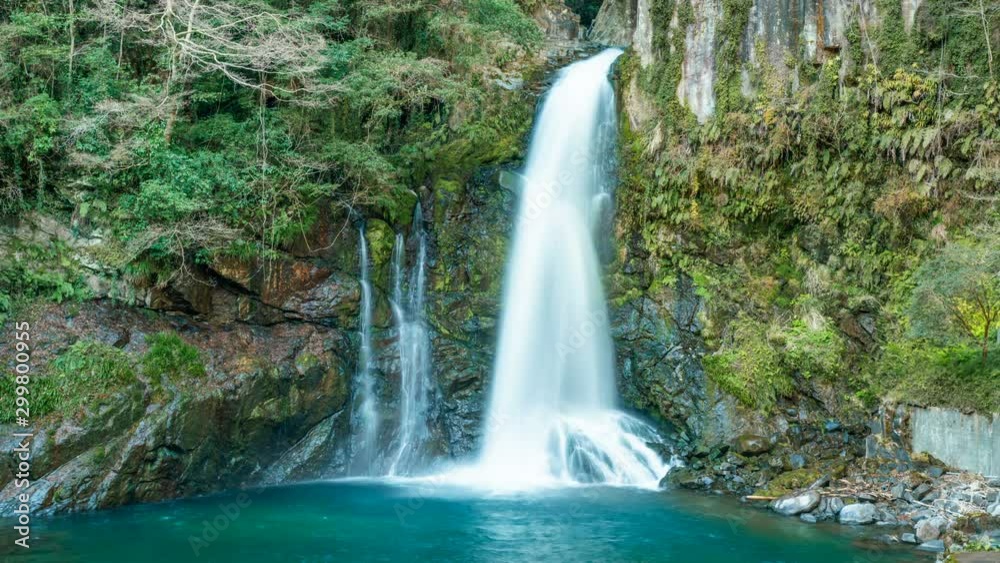 Timelapse of Day to Night at Silky Waterfalls in Izu Peninsula, Japan Timelapse of Day to Night at Silky Waterfalls in Izu Peninsula, Japan