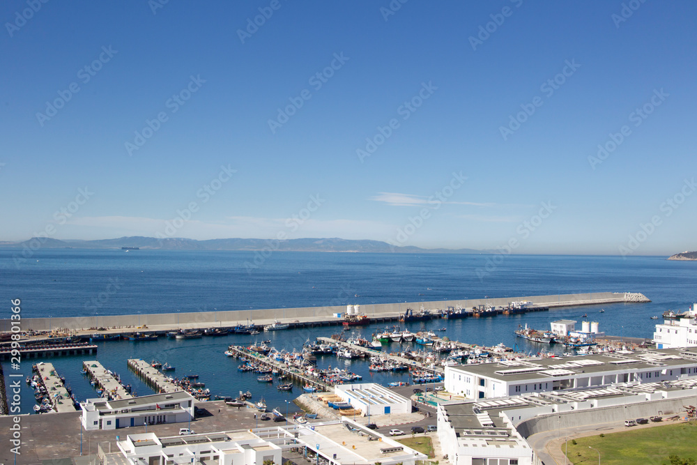 View over the port of Tangier