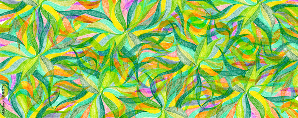 Abstract color pencil art draw background.