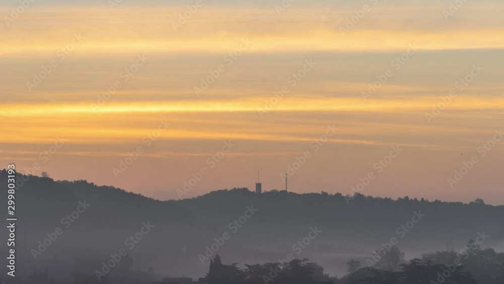 sunrise in the mist timelapse sunrise in the mist timelapse