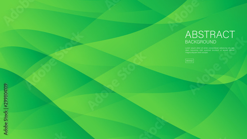 Green wave abstract background vector can be use cover, banner, wallpaper, flyer, brochure, book, printing media, card, web background © VectorDesignArt2019