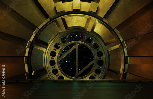 Space environment, ready for comp of your characters.3D rendering