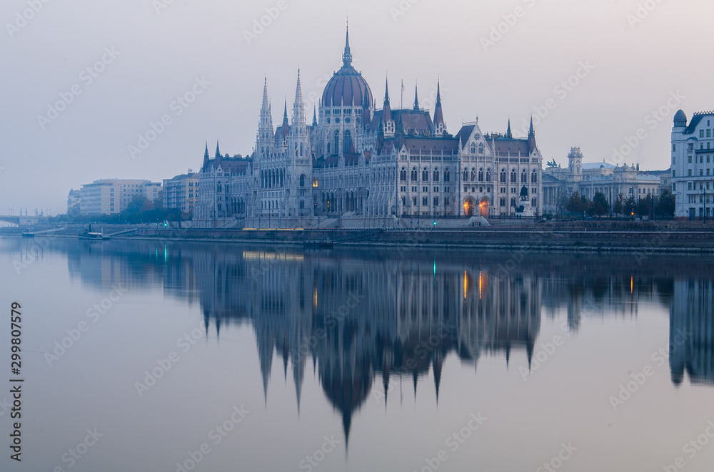 budapest, parliament, hungary, morning, unesco