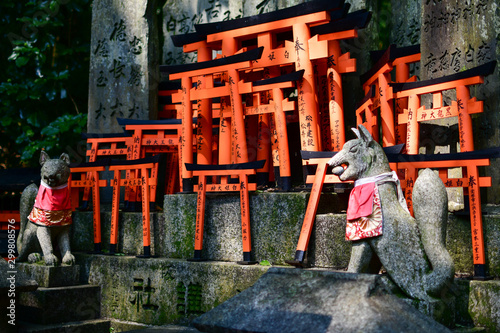 Shrine detail, Fushimi Inari Shrine, Kyoto, Honshu, Japan