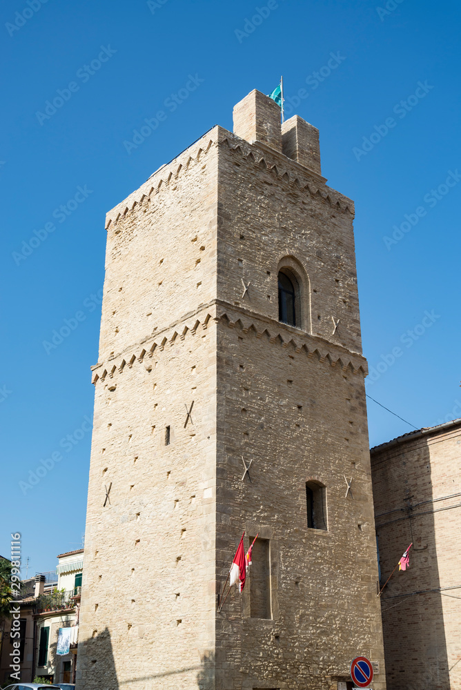 The old medieval towers in Lanciano, Italy