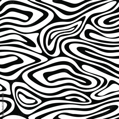 Full seamless wallpaper for zebra and tiger stripes animal skin pattern. Black and white design for textile fabric printing. Fashionable and home design fit.