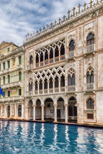Facade of Palazzo Santa Sofia aka Ca D'Oro, Venice, Italy © marcorubino