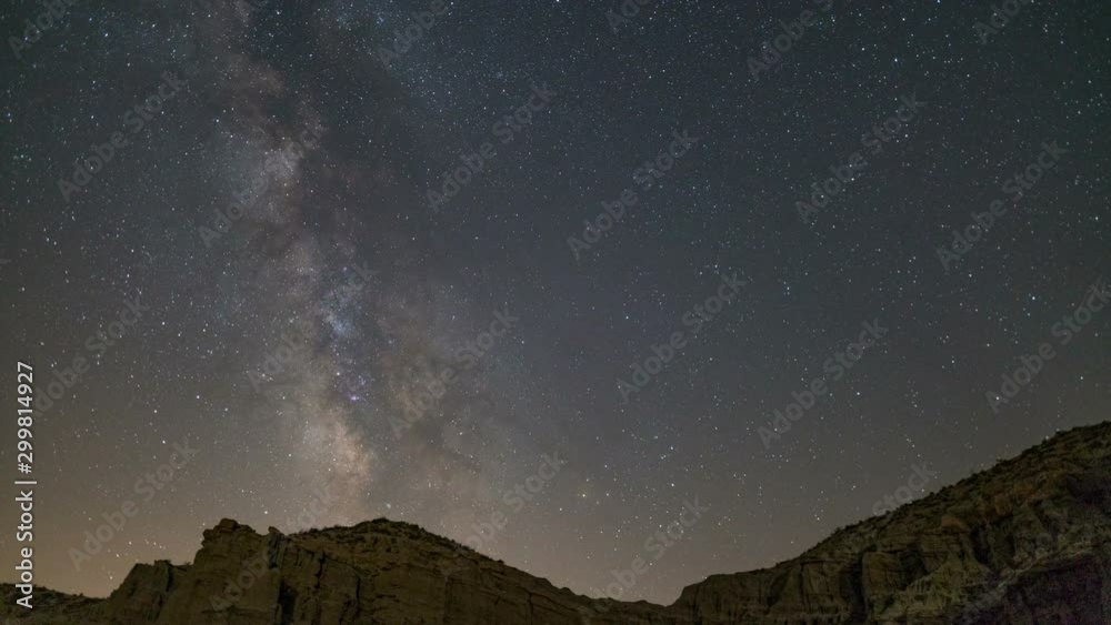 Astro Timelapse of Milky Way during Perseids Meteor Shower in Mojave Desert Astro Timelapse of Milky Way during Perseids Meteor Shower in Mojave Desert