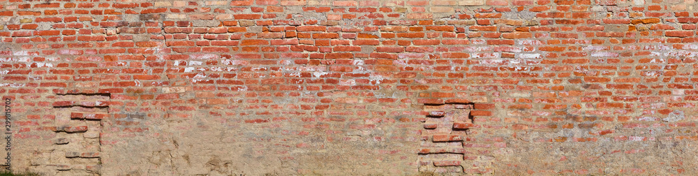 Old house wall with brickwork Old house wall with brickwork