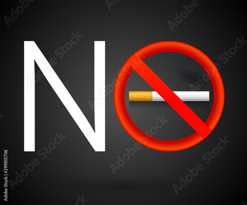 No Smoking vector sign illustration.